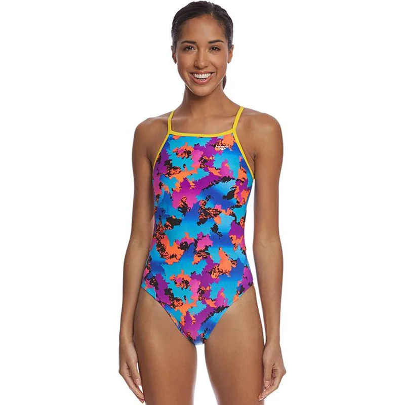 The Finals Funnies - Funky Fresh Wingback Swimsuit High-Cut One-Piece