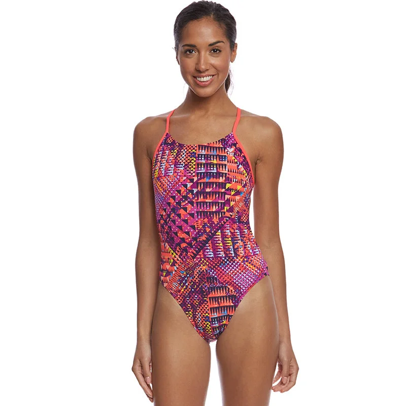 TYR - Machu Cutoutfit Ladies Sports Swimsuit - Multi Plus-Size Bikini Set