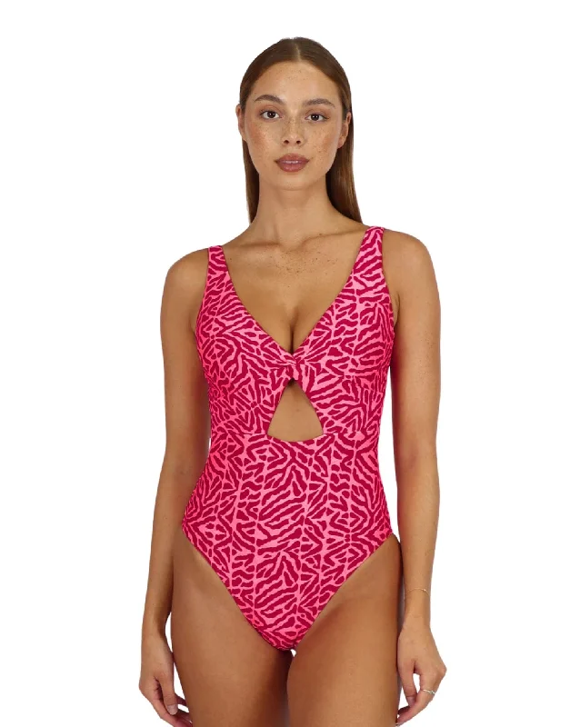 Wild Coast Cut Out One Piece Swimsuit Soft Beachwear Set